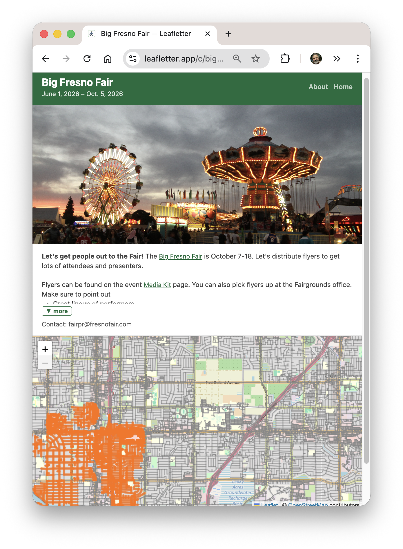Screenshot of Leafletter App's worker view